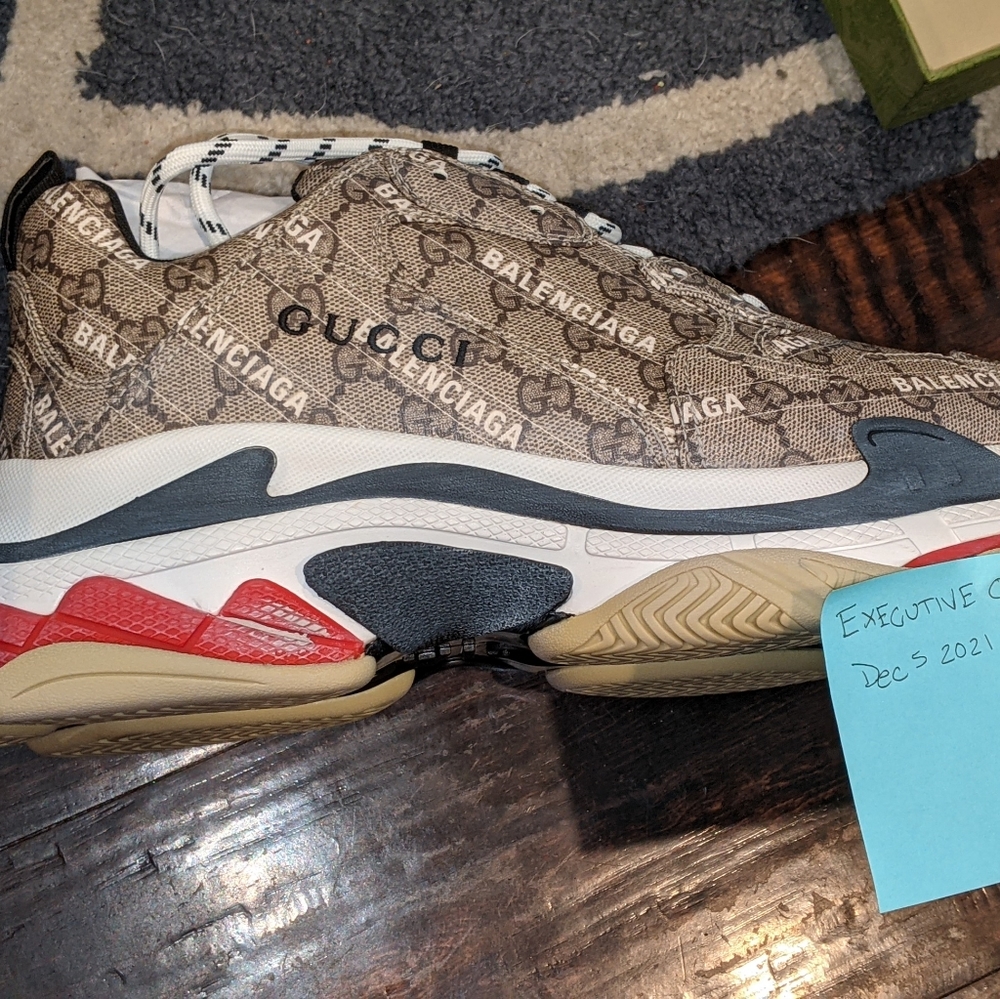 Gucci x Balenciaga triple s size 45 men's luxury sneakers